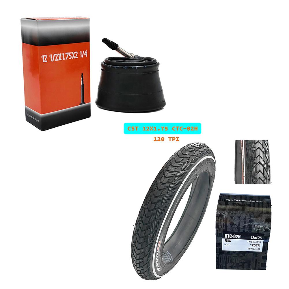 12 Zoll Fahrradreifen 12 1/2 x 1,75 x 2 1/4 (47-203) Innen- und Außereifen Fahrradreifen Bike Explosionssichere Luftlose Reifen Für Faltrad Schieb
