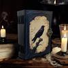 Leather Journal Gothic Notebook The Raven Grimoire Print - Vintage Handamde Journal Book of Shadows Witchcrafts Journal Gifts for Men