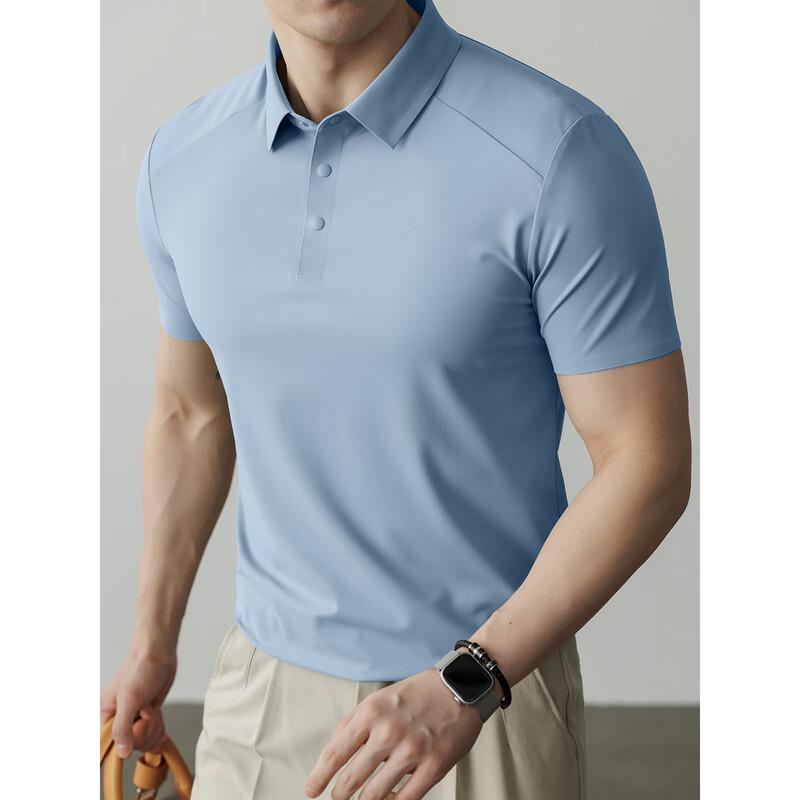 Hengyuanxiang Herren Kühlendes Kurzarm-Poloshirt