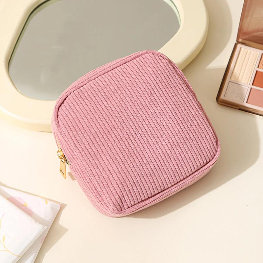 Fashion Makeup Lipstick Sanitary Napkins Case Mini Cosmetic Storage Pouch Women Ins Travel Organizer Bags Small Pouch