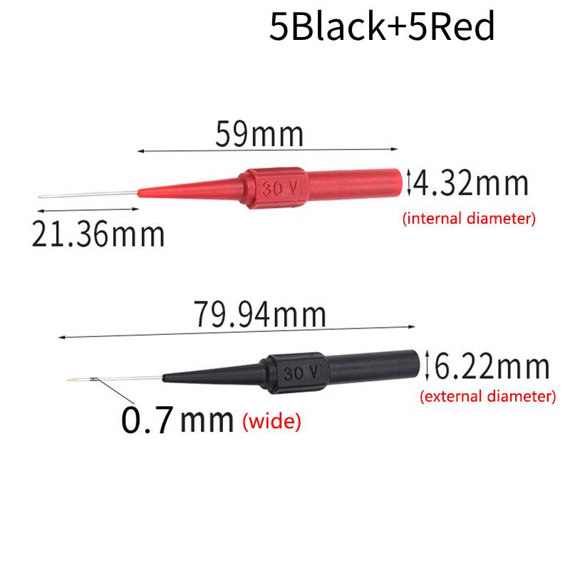 2Pcs/Set Needle Silicone Wire Gold-plate Tip Probe Test Leads Pin Universal Digital Multimeter Tester Lead Probe Wire Pen Cable