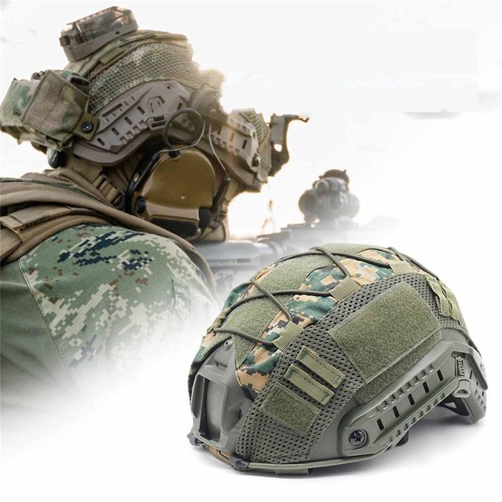Camouflage Helmet Cover, Upgraded Outdoor Military Helmet Accessory, Hunting, Airsoft, Paintball Helmet Protective Gear