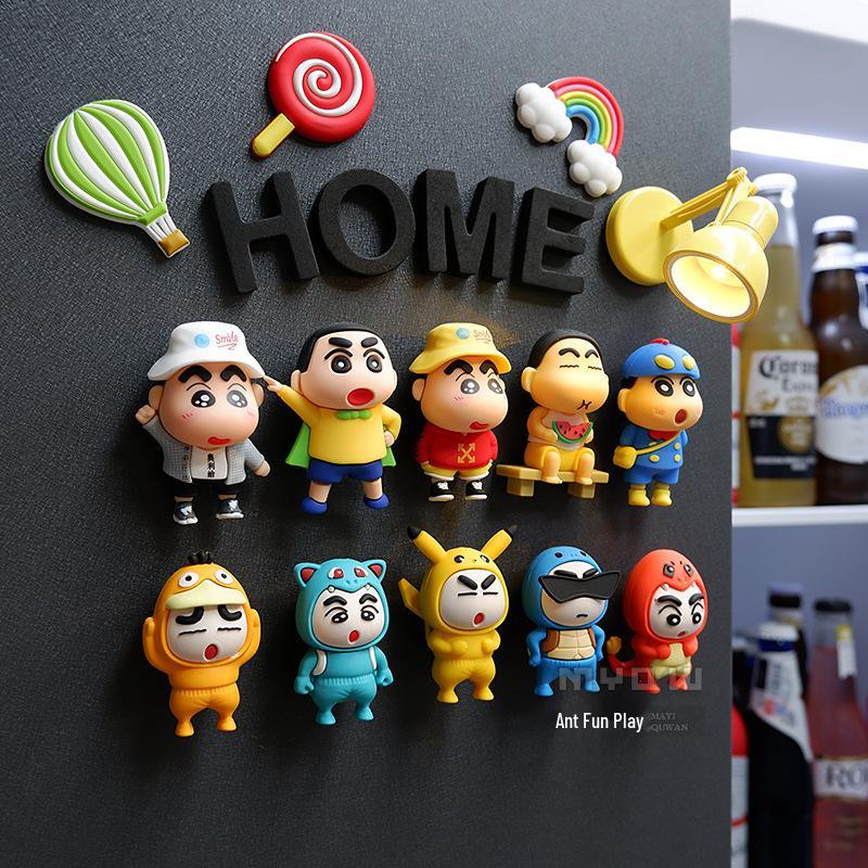 2025 Crayon Shin-chan 3D Cartoon Anime Refrigerator Magnet