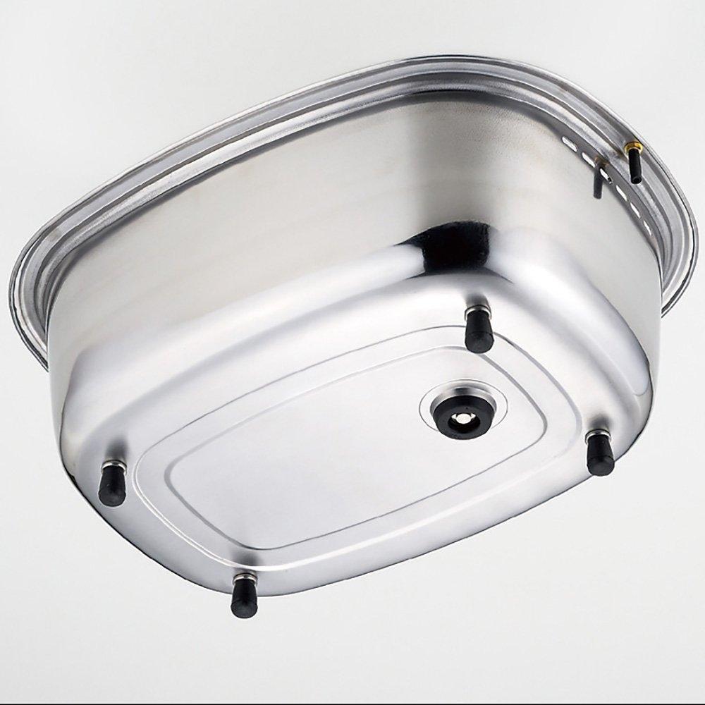 Ernest In Stainless Steel Washtub with Legs and Inner Stopper 29 X 38 X Cm [Made Japan] A-75435 Approx. 15.5