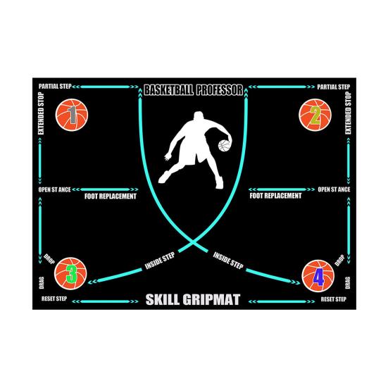

Портативный баскетбольный коврик для ног, нескользящий, бесшумный, игрок всех уровней, ловкость, тренировочный напольный коврик, оборудование для фитнеса