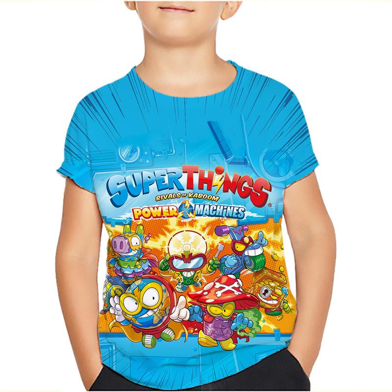 Superzings 7 Boys Clothes T-shirt New Summer Clothing Children's Wear Tops Short Sleeve Tees Kids Cartoon Tshirts