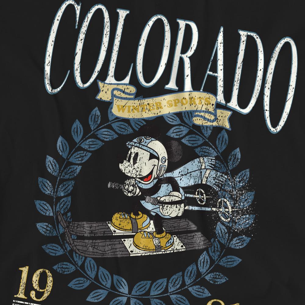 Disney Unisex Adult Colorado Ski Mickey Mouse T-Shirt