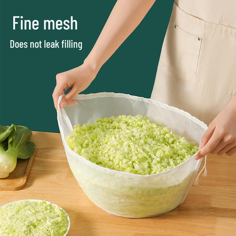 Dumpling Filling & Vegetable Squeeze Bag: Cabbage Drainer, Soy Milk Filter, Dehydrator & Press