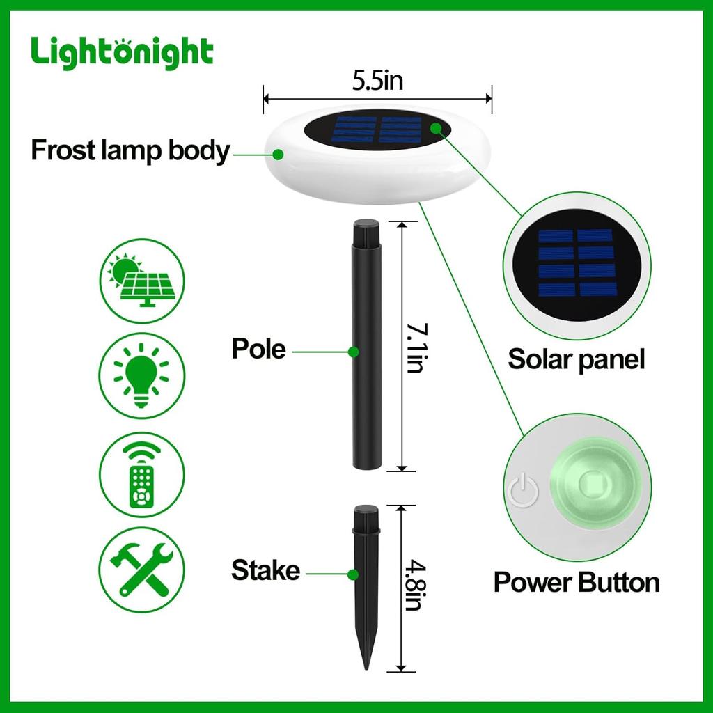 Colorful Solar Colorful Solar Lights Outdoor, Color Changing Solar Lights with Remote, Colorize Pathway Lights Solar Garden Lights for Landscape