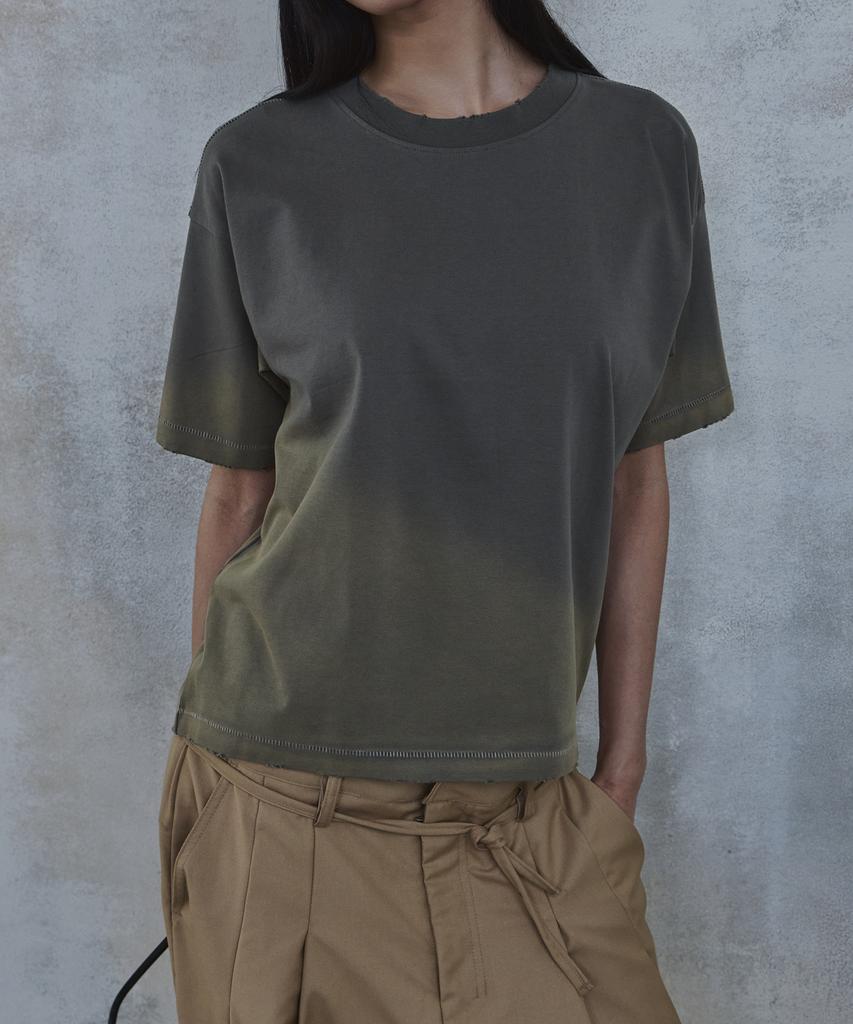 PARADIGMFILM [Ep.02] Vtg Fade Crop T-Shirt (Light Khaki)
