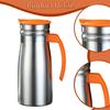 , Insulated Jug, Stainless Steel Vacuum Carafe, Leak Beverage Dispenser, Modern Design, And Cold