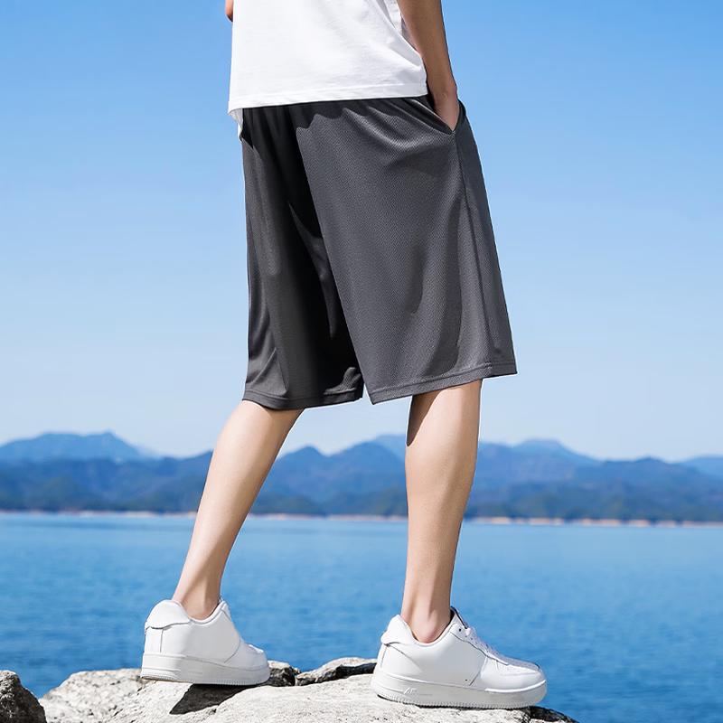 Jeep Men's Ice Silk Quick-Dry Mesh Casual Sport Shorts