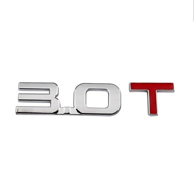 2022 Car Displacement Sticker  Volume Logo Car Rear Trunk Emblem Badge Vehicle Stickers