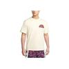 Nike American Vintage Letter Print Badge Crew Neck Short Sleeve Drop Shoulder T-Shirt Men Tops Coconut-Milk FD0051-113