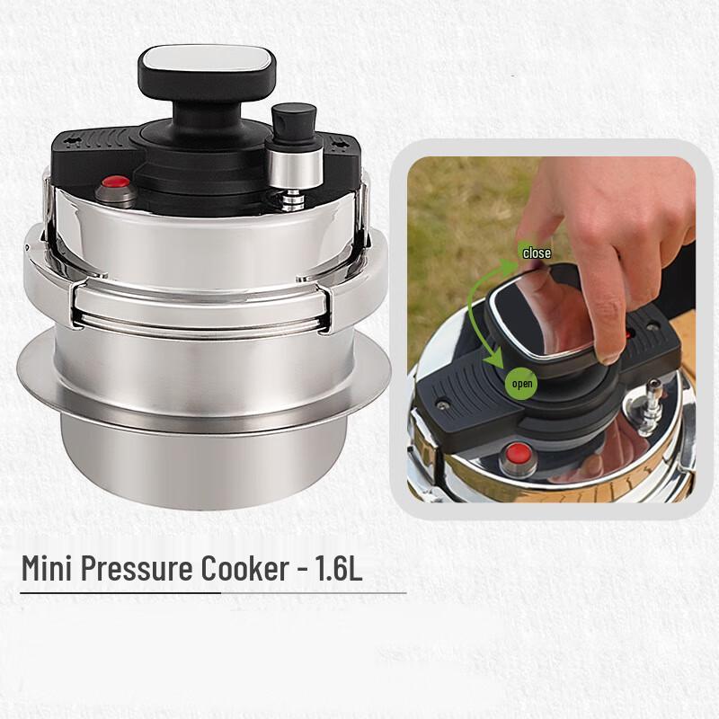 Zhichu 1.6L Portable Camping Pressure Cooker 18x13 cm
