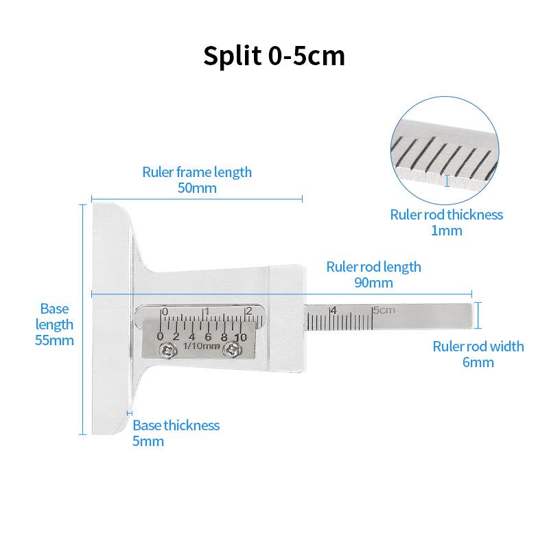 Stainless Steel Tire Tread Depth Caliper Gauge 0-30mm/0-50mm/0-60mm