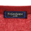 YVES SAINT LAURENT 90s Old Long sleeve V neck knit cardigan L Red Women Used
