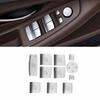 For BMW 3 4 Series 2013-2019 Matte Silver Door Window Switch Lift Cover Button