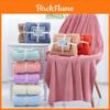 Coral Fleece Towel Set With Embroidery Gift Bath Wrap For Spa Home Use