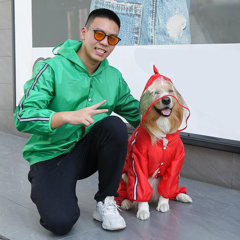 Waterproof 4-Leg Pet Raincoat Small Medium Large Dogs Cats Schnauzer Bichon Frise All Outdoor Use