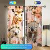 2 Panels Warm and Lovely Koala Giraffe Pattern Curtains   Shade and Privacy Protection   Suitable for Decorating Various Rooms