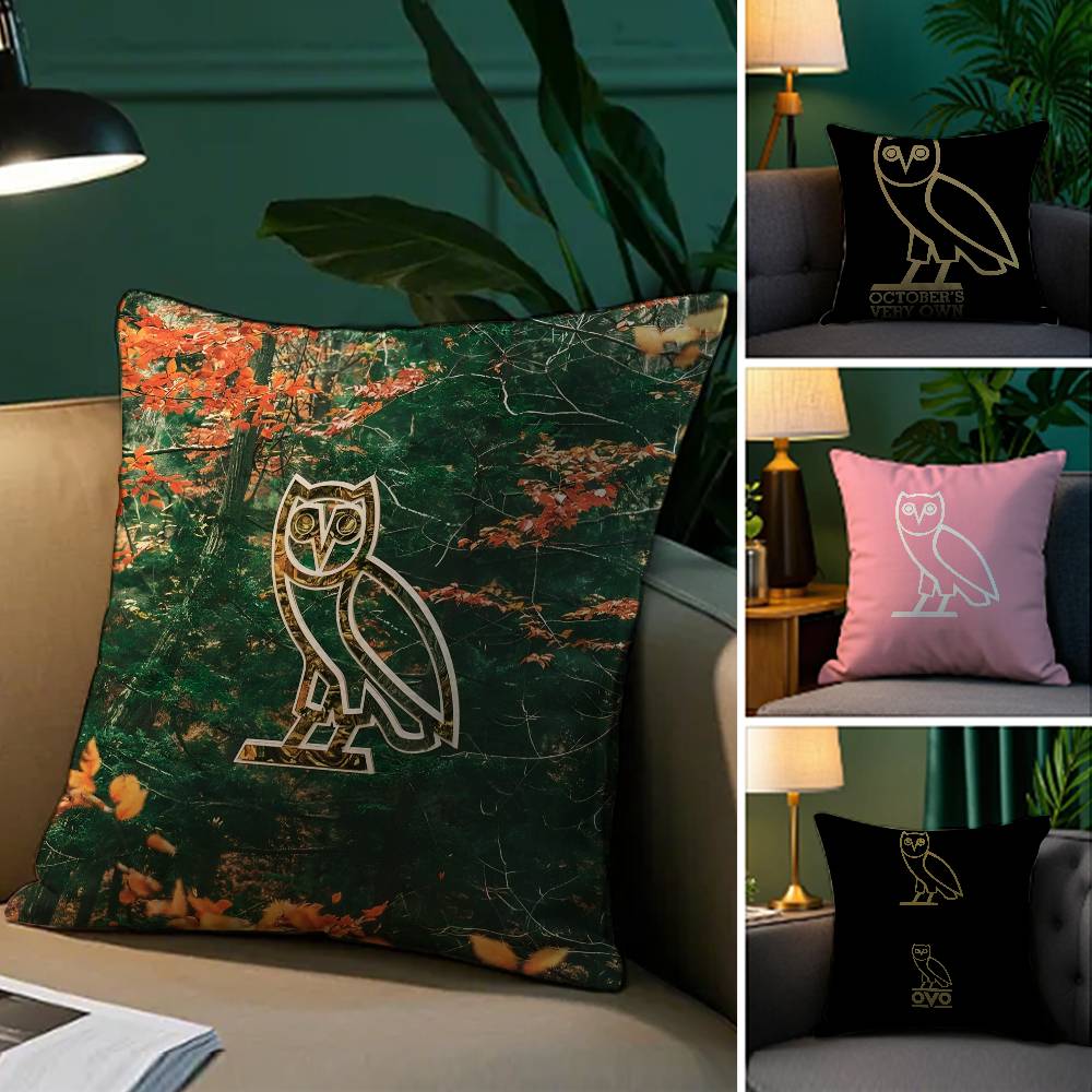 Octobers Very Own-O Owls OVO Pillow Case Silky Elegant Comfort Sofa Bed  Invisible Zipper Beach Pillowcase