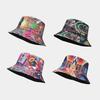 Spring and Summer Cotton Cartoon Print Bucket Hat Fisherman Hat Outdoor Travel Sun Cap For Men And Women 112