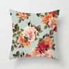 Ins Plant Flower Peach Skin Fleece Pillow Cover Sofa Car Pillow Cushion Cover Lunch Home Furnishing