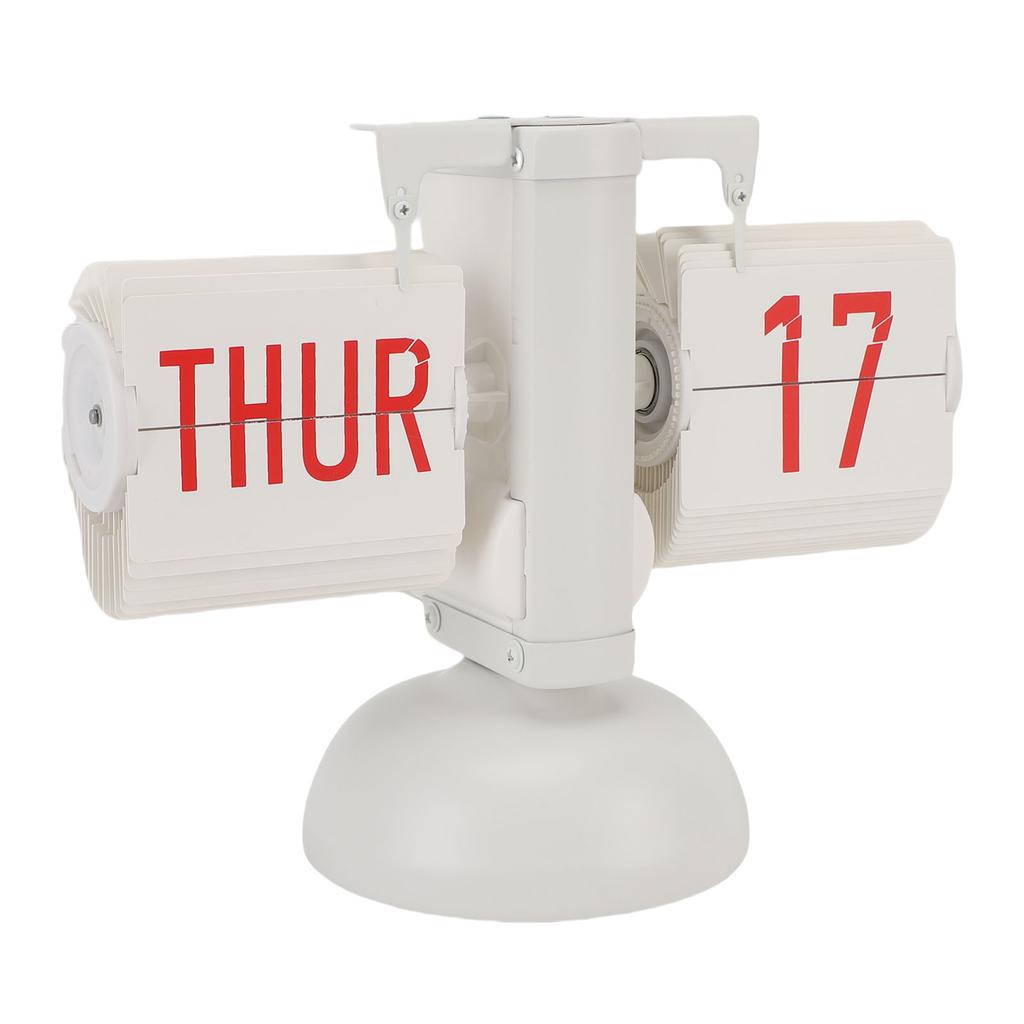 Flip Desk Clock 12 Hours Vintage Minimalist Digital Display Battery Operated Automatic Mechanical