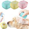 Pet Dog Shampoo Brush Cat Massage Comb Grooming Brush Suitable for Bathing Long and Short Hair Pets Soft Silicone Rubber