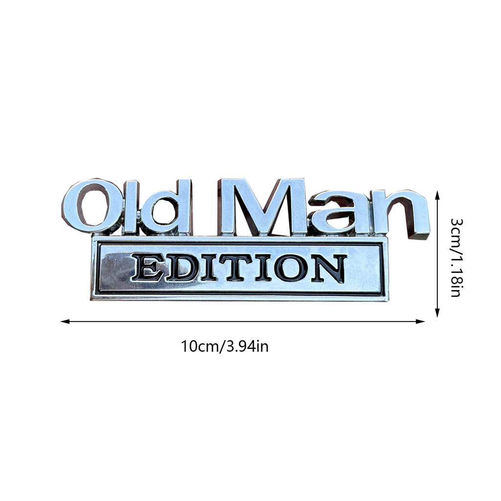 Old Man Edition Car Emblem 3D Emblem Sticker Badge RepreSeint Old Man Edition Car