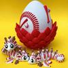 3D Printed Dragon Egg Ornament Toy with Dragon Figurine Inside, Sports Ball Inspired Fidget Toy, Stress Relief Dragon Statue for Kids Adults Home