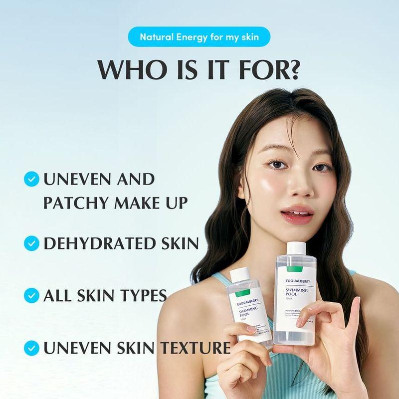 Eqqualberry Swimming Pool Daily Facial Toner 300ml Bundle Set