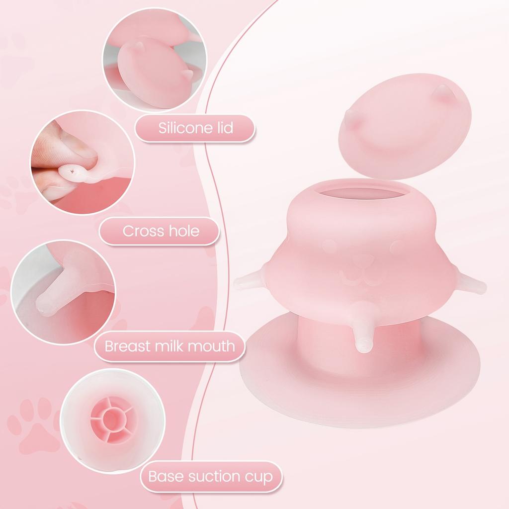 2026 New Kitten Feeding Device, 7.78 Oz, with 4 Soft and Durable Silicone Pacifiers for Easy Feeding Pet Products Cat Dog