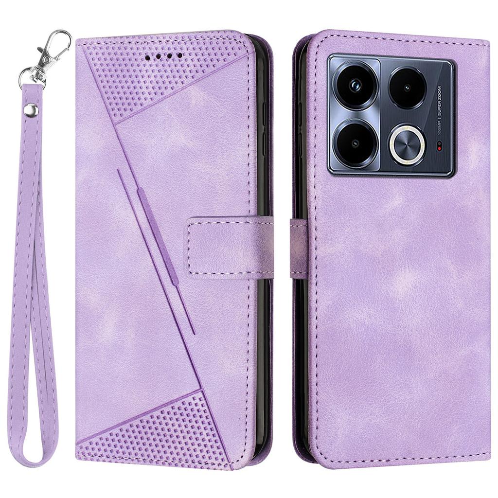 For Infinix Note 40 Anti-Scratch Leather Phone Shell Triangle Imprinted PU Leather Wallet Phone Case