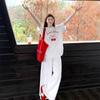 White Cotton Short-sleeved T-shirt Women's New Design Sense Niche Front Shoulder Loose Lazy Wind Half-sleeved Top Summer