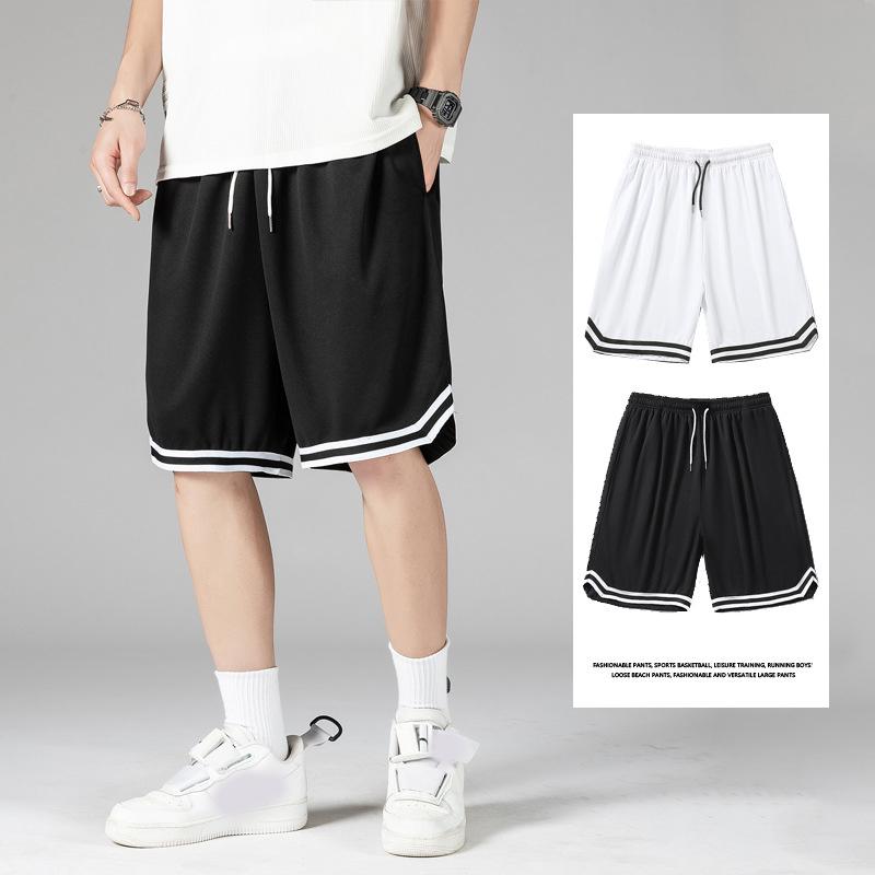Men's Casual Summer Shorts Pants Sports Basketball Pants Capri Pants Loose Outdoor Quick Drying Ice Silk Sport Short