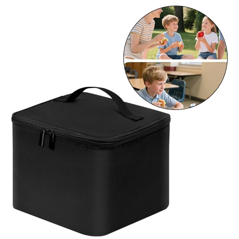 Thermal Lunch Toted For Hiking Adventures Large Capacity Dessert Waterproof Oxfords Fabric Easy Cleaning