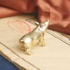 Exquisite Mini Pig Sculpture Cute Miniature Pig Statue Solid Brass Pig Figurines  Home Office Decor