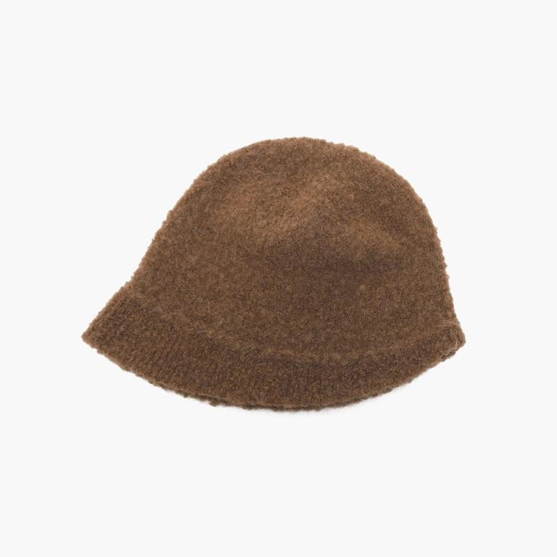 

Short-brimmed, sky blue alpaca wool bucket hat black