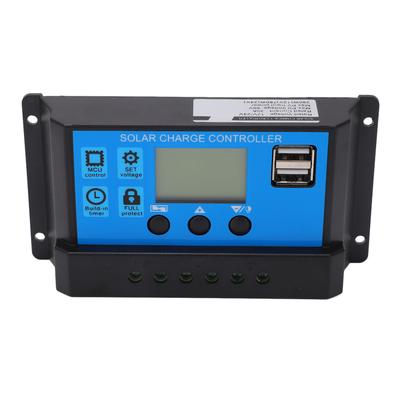 PWM Solar Panel Controller LCD Display Smart Charge Discharge Controller for LCD Street Light 12V
