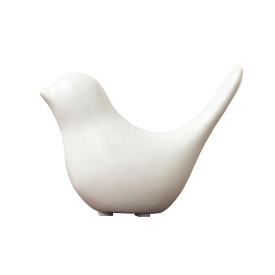 Ceramic Abstract Black Bird Statue Sculpture White Golden Bird Figurine Modern Home Office Living Room Tabletop