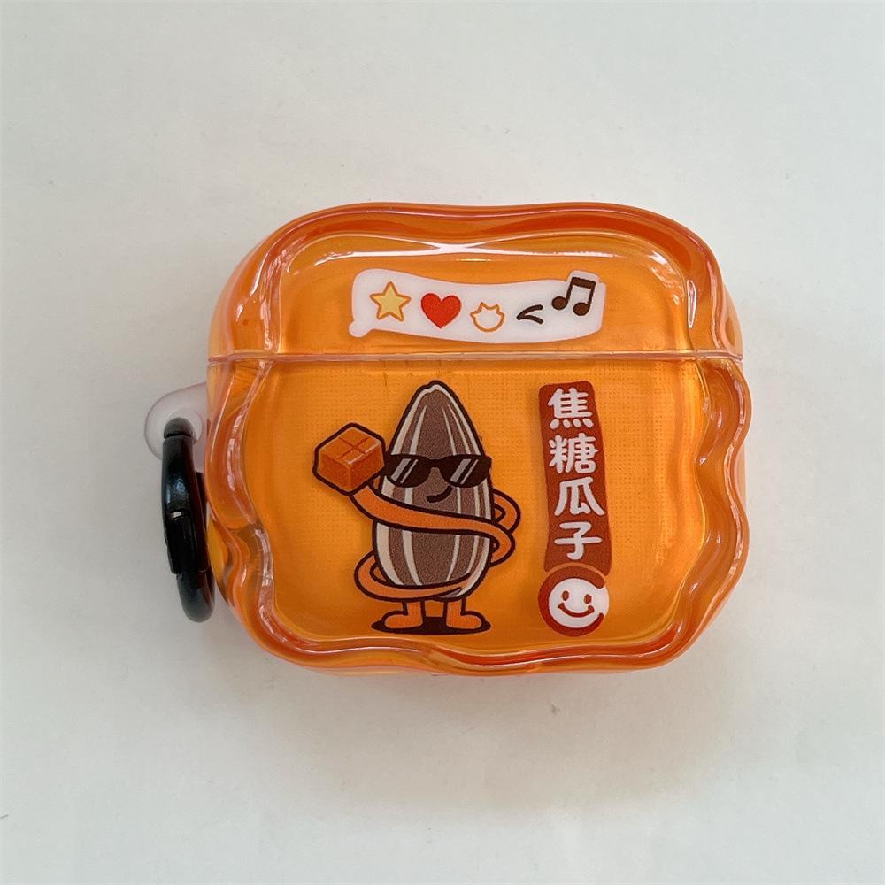 Twist edge imd caramel melon seeds earphone cover for apple AirPods 1 /1 generation cartoon fun shell PRO1/PRO1