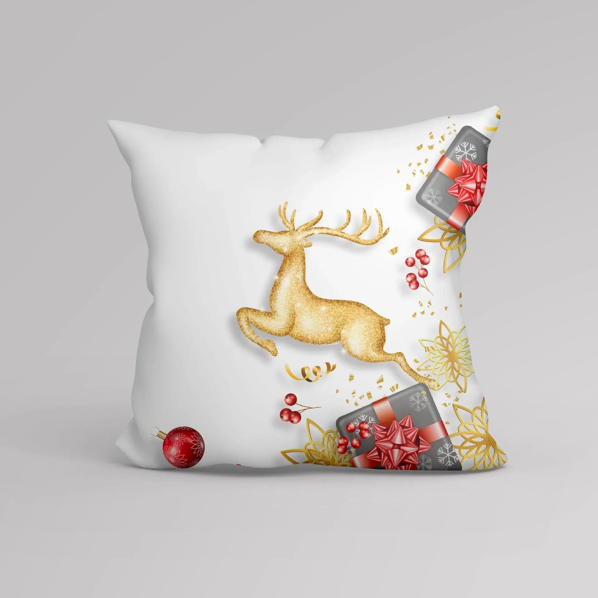 

Наволочки с рождественской тематикой Аксессуары для автомобиля Офис Санта-Клаус Гостиная Диван Домашние наволочки 40x40cm