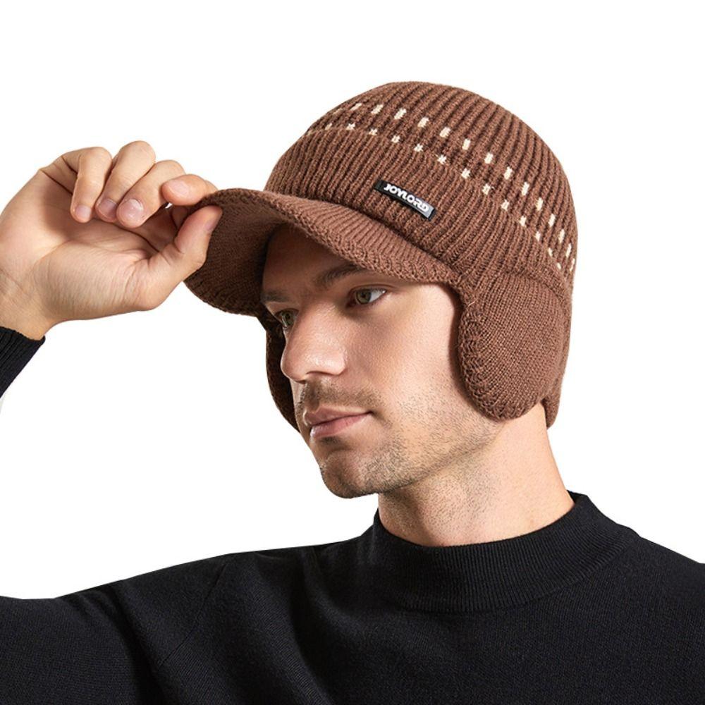 Coldproof Knitted Benines Solid Color Knitted Skullies Fashion Knitted Baseball Hat  Streetwear