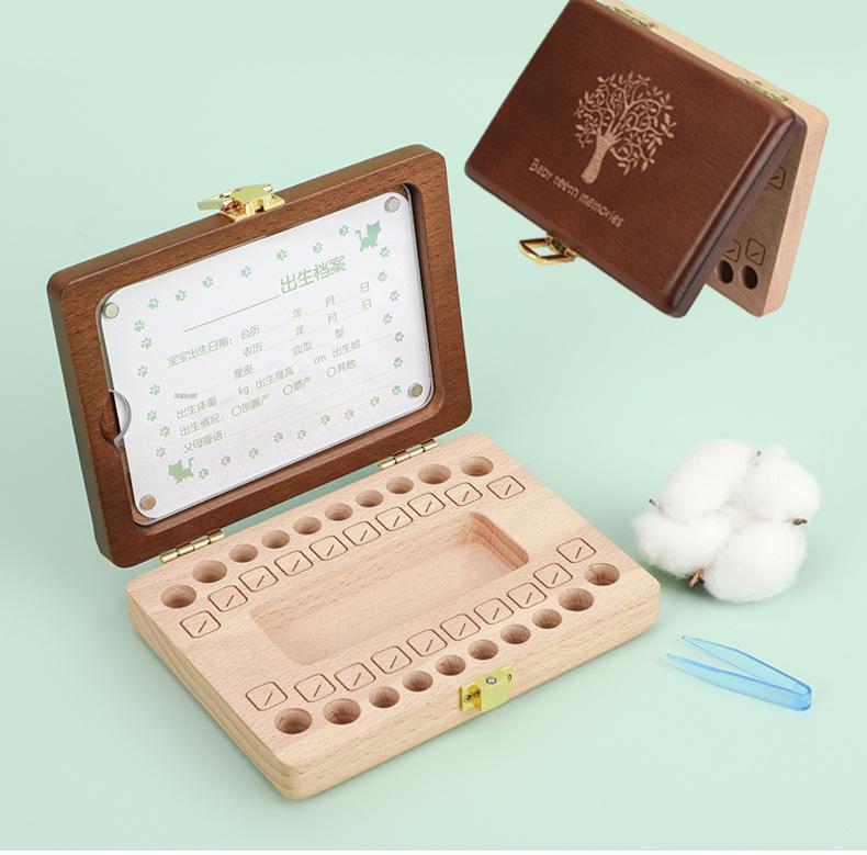 2023 Milchzähne und Fötushaar-Andenkenbox für Jungen und Mädchen