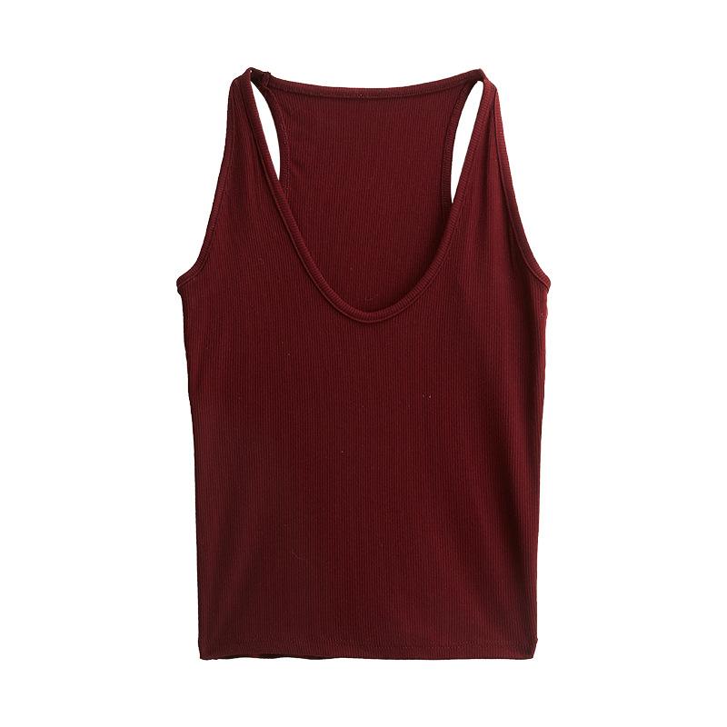 American Retro Spice Girl Sling Vest Women's 1111 Summer Wear Slim and Skinny Pure Bottom Inner Top