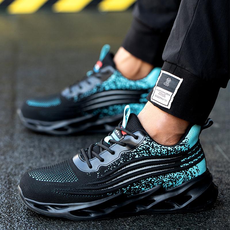 Bocanci de lucru de siguranță cu vârf de oțel, Pantofi de siguranță pentru bărbați, Adidași de lucru, Pantofi de lucru indestructibili pentru bărbați, Vârf de oțel, Pantofi de lucru pentru bărbați