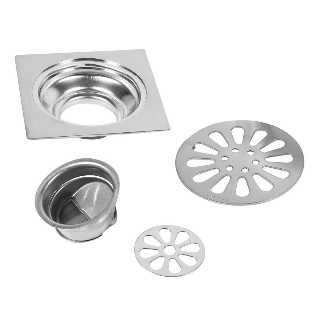Thick Stainless Steel Square Antiodor Bathroom Floor Drain Cover Waste Gate Shower Drainer (Type 3)