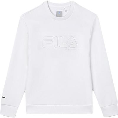 2023 Autumn New Simple Round Neck Business Casual Knit Pullover American Sweatshirt Men Sweatshirt Standard-White F11M332201F-WT